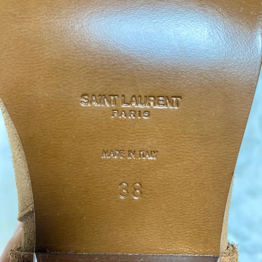 Saint Laurent Suede Ankle Western / Moto Boot. - Picture 9 of 14